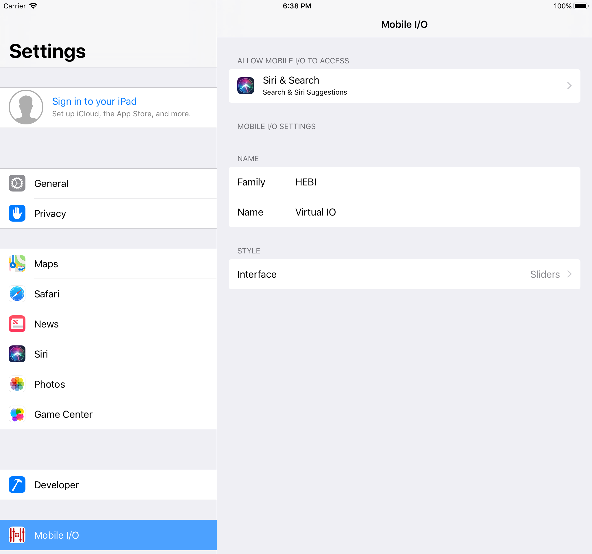 ios settings